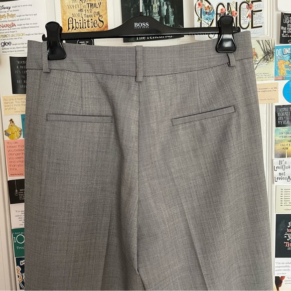 Massimo Dutti Fil-À-Fil Grey Darted Suit Trousers - Picture 8 of 15